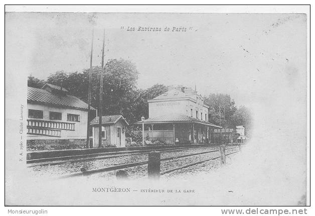 91 )*)) MONTGERON , Intérieur De La Gare ) ""les Environs De Paris""" - Montgeron