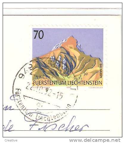 SUISSE-SCHWEIZ-SWITZERLAND.  Gruss Aus BUCHS - Werdenberg +briefmarke Liechtenstein - Buchs