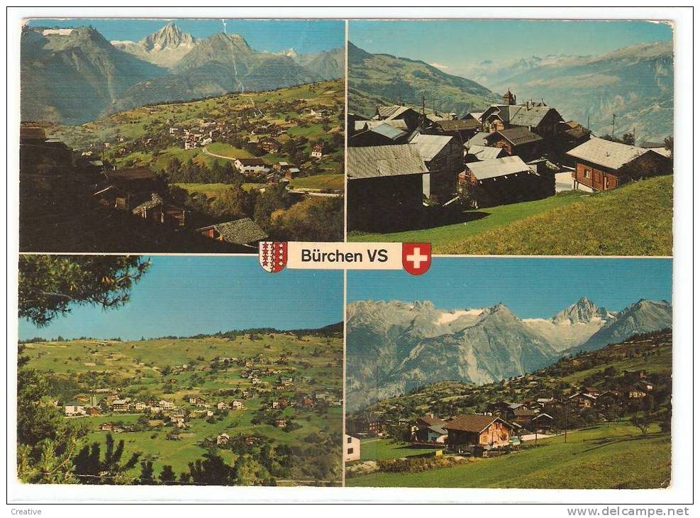 SUISSE-SCHWEIZ-SWITZERLAND. Bürchen,Hasel,Zen Häusern Und Mauracker - Bürchen