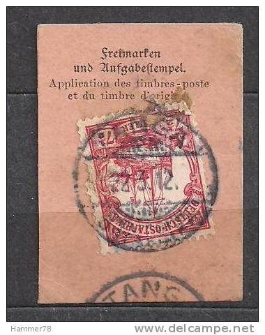 GERMANY 1906 EAST  AFRICA 7.5ha ON PIECE Used TANGA - Maroc (bureaux)