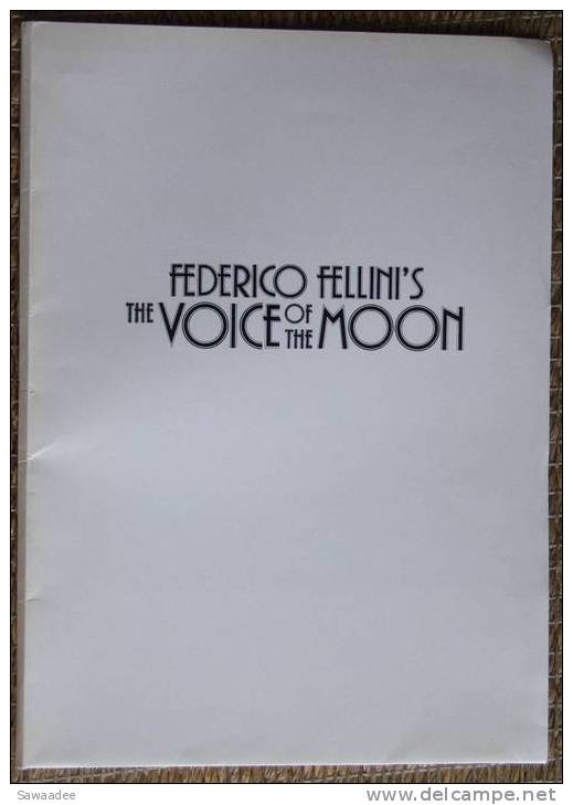 DOSSIER DE PRESSE - FILM - THE VOICE OF THE MOON - FEDERICO FELLINI - ANGLAIS - Kino/Fernsehen