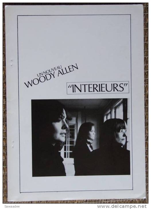 DOSSIER DE PRESSE - FILM - INTERIEURS - WOODY ALLEN - Kino/Fernsehen