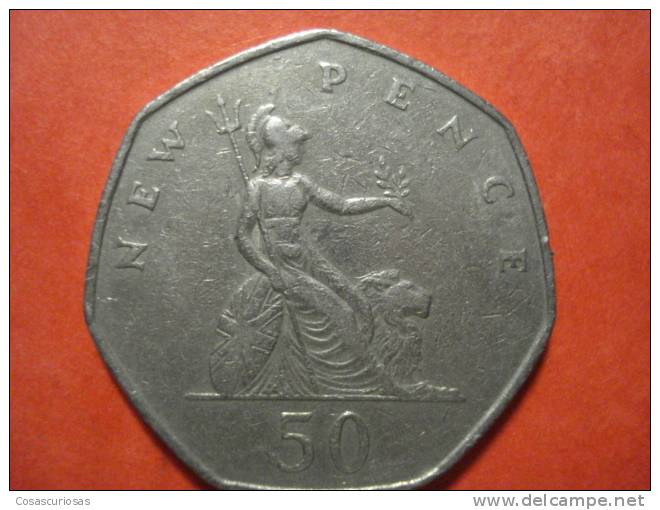 8219  U.K GRAN BRETAÑA   UNITED KINGDOM  50 PENCE   AÑO / YEAR  1969   BC - 50 Pence