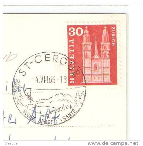 SUISSE-SCHWEIZ-SWITZERLAND.ST-CERGUE 1966 - Saint-Cergue