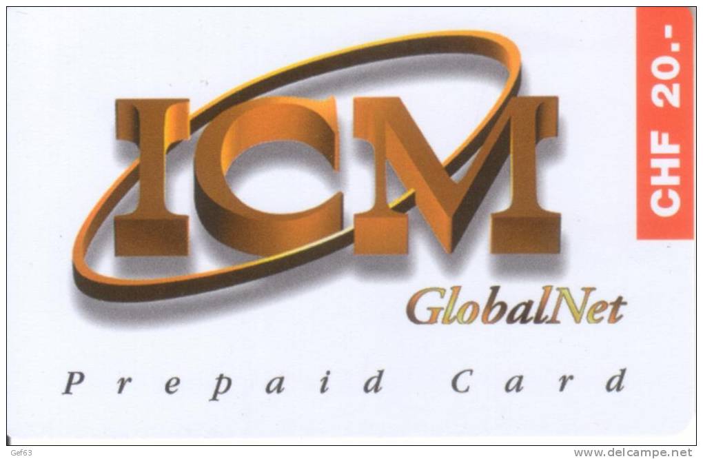 Prepaid Card ICM Global Net - Opérateurs Télécom