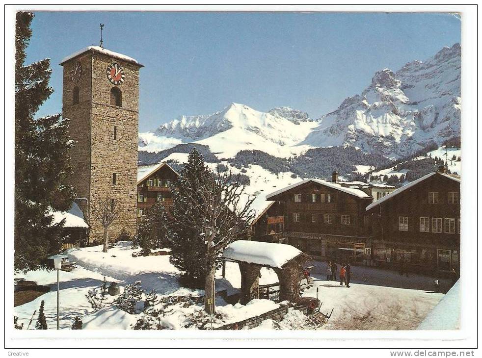 SUISSE-SCHWEIZ-SWITZERLAND.ADELBODEN - Kirche,Bonderspitz,Kl Lohner,Nünihorn - Adelboden