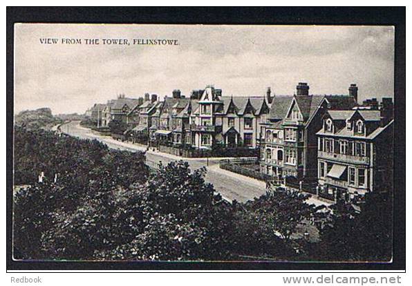 Early Postcard Houses & Hotels View From The Tower Felixstowe Suffolk - Ref B160 - Autres & Non Classés