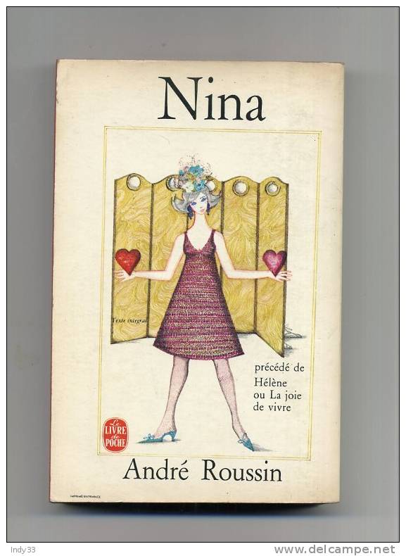 - HELENE OU LA JOIE DE VIVRE . PAR A. ROUSSIN . LE LIVRE DE POCHE N°1691/1692    1966 - Französische Autoren