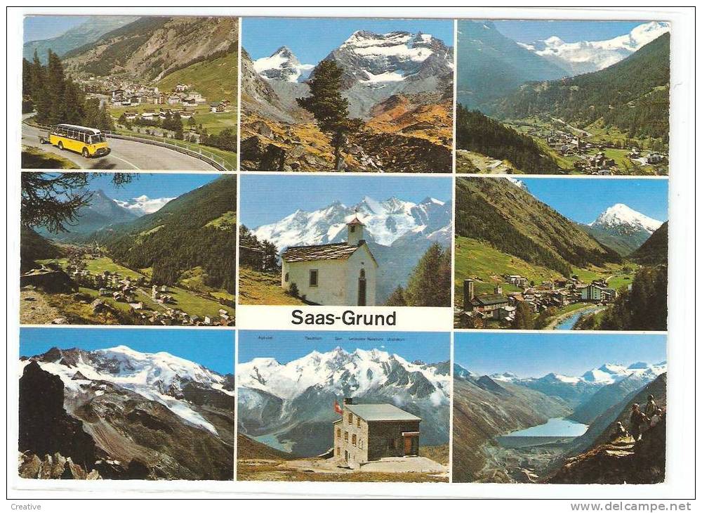 SUISSE-SCHWEIZ-SWITZERLAND.Saas-Grund 1559m.Wallis(bus) - Saas-Grund