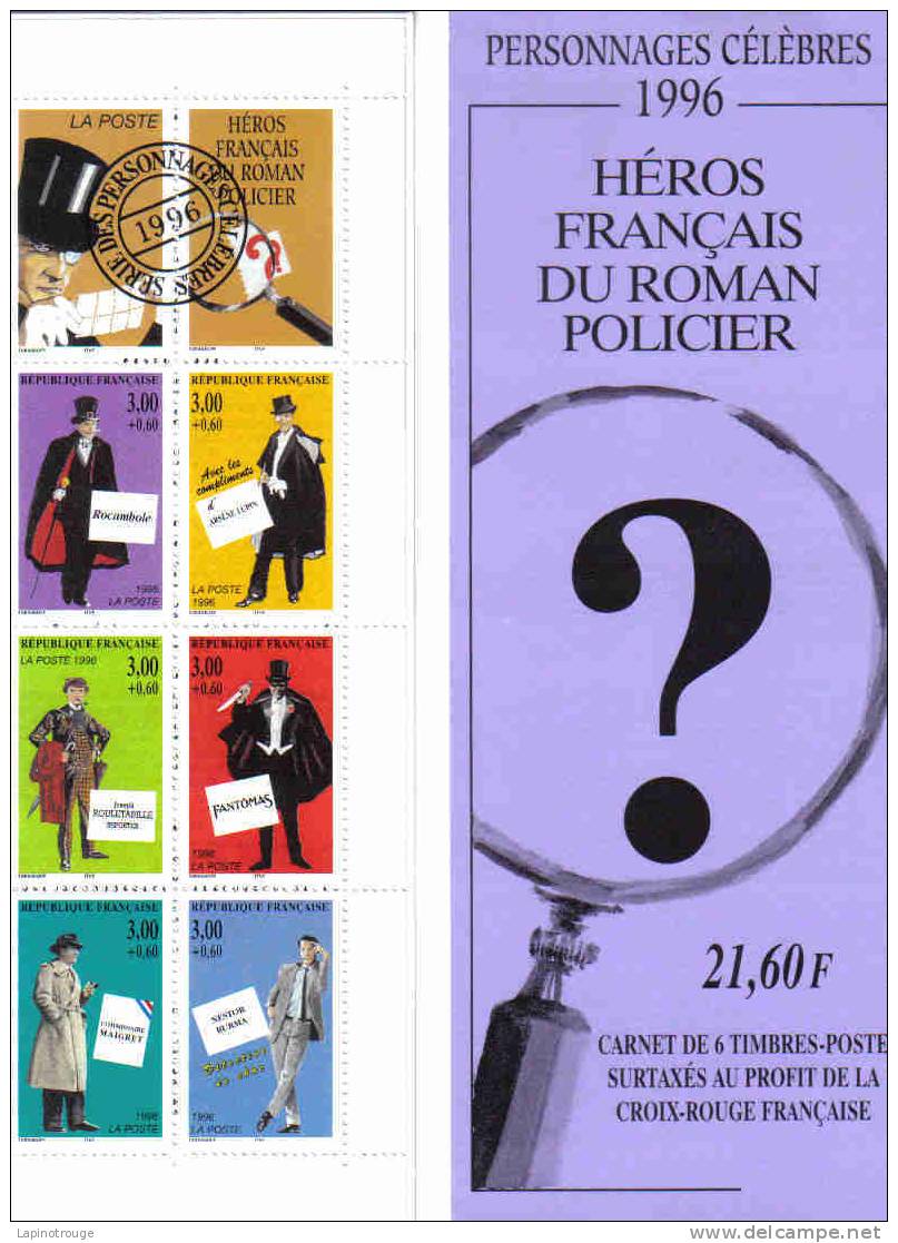 Carnet Héros Français Du Roman Policier 1996 - Personnages