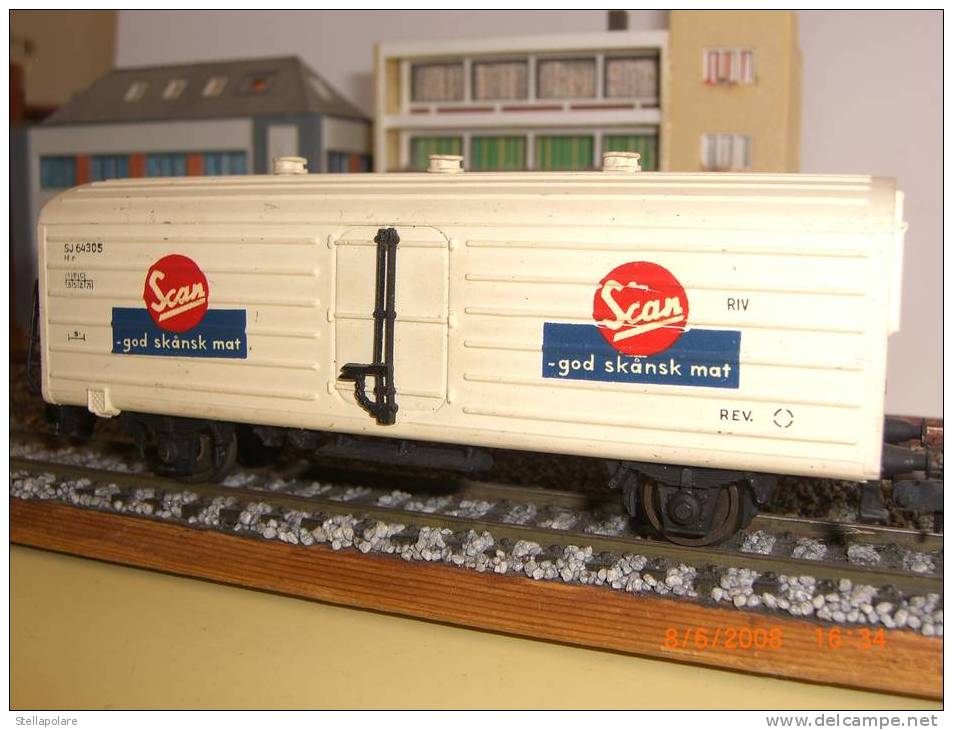 SCALA H0 - POCHER TORINO CARRO FRIGO SVEDESE SCAN - VINTAGE - Goods Waggons (wagons)