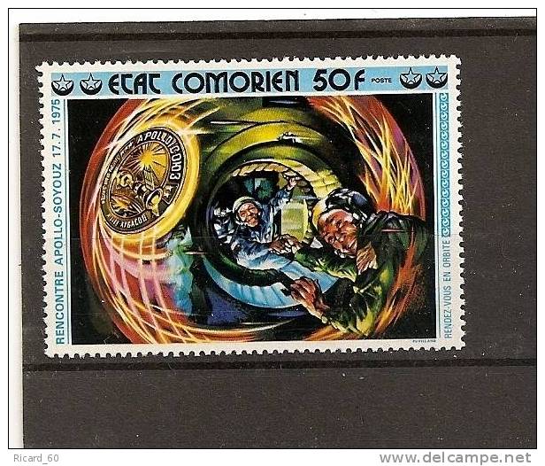 Timbre(s) Neuf(s) Des Comores Coopération Spatiale Usa_ Urss, Rendez-vous En Orbite Apollo-soyouz - Comores (1975-...)