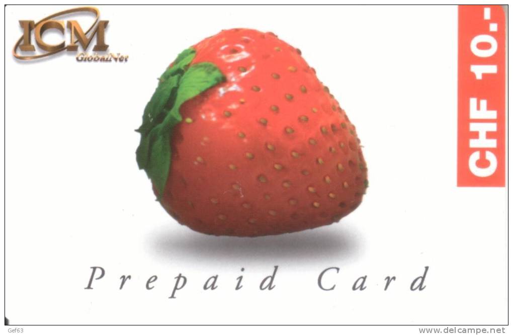Prepaid Card ICM Global Net - Fraise / Erdbeere / Strawberry / Fragola - Alimentation