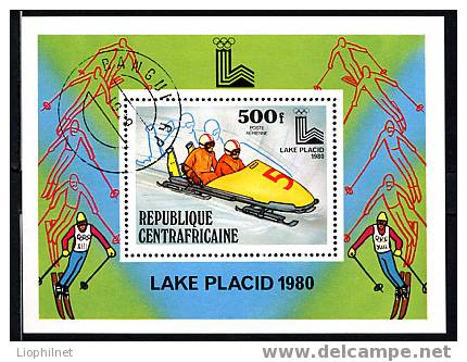 CENTRAFRIQUE 1979, 1 Bloc BOBSLEIGH, OBLITERE. RSP010 - Winter (Other)