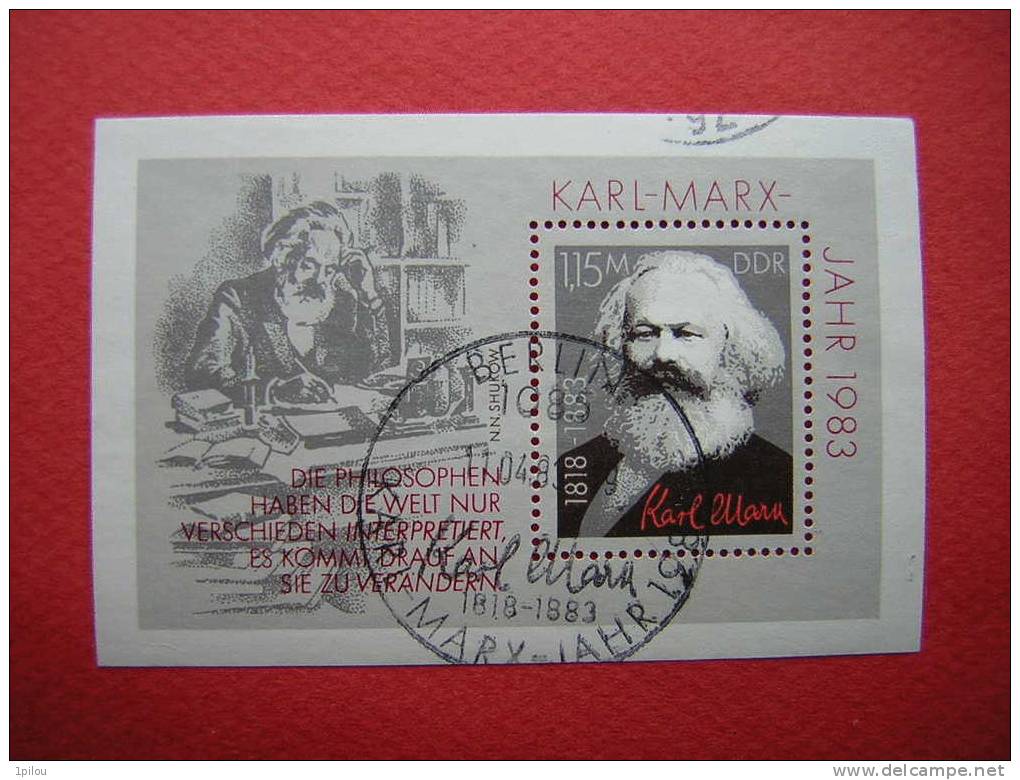 D.D.R. CENTENAIRE DE LA MORT DE KARL MARX. - Karl Marx