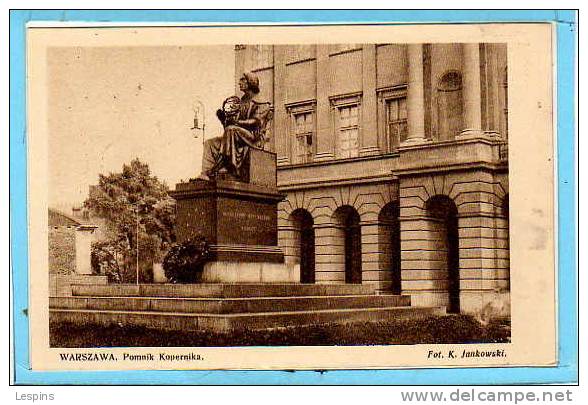 POLOGNE --Warszawa  - Pomnik Kopernika - Pologne