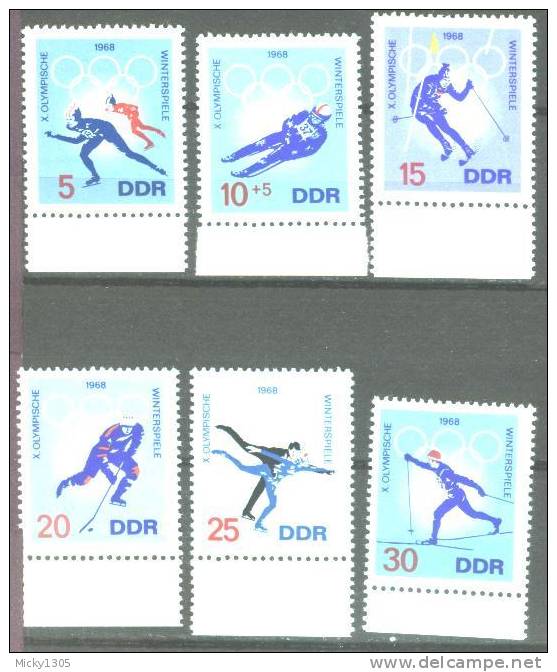 DDR / GDR - Mi-Nr 1335/1340 Postfrisch / MNH **  (v175) - Winter 1968: Grenoble