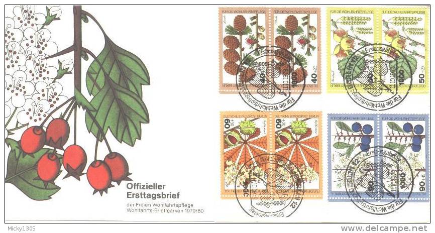 Germany / Berlin - Mi-Nr 607/610 FDC (#332)- - 1971-1980