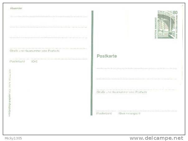 Germany - Postkarte Postfrisch / Postcard Mint (#335) - Postcards - Mint