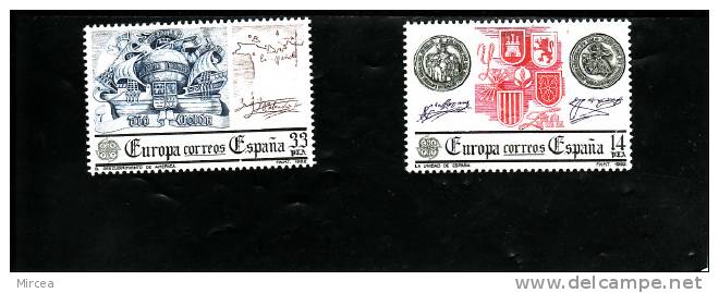 C25 - Espagne 1982 -  Yv.no.2285/6 , Neufs** - 1982