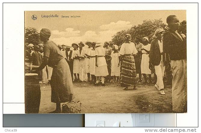 CONGO BELGE  -  LEOPOLDVILLE   -   Danses Indigènes - Kinshasa - Leopoldville (Leopoldstadt)