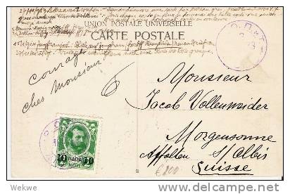 Rle009/ RUSS. LEVANT -  Ansichtsk.  Chio 1913, 10 Para, Romanow, I D. Schweiz - Levant