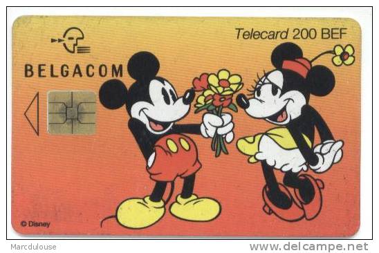 Belgacom. Telecard 200 BEF. Mickey Mouse, Minnie. - Disney