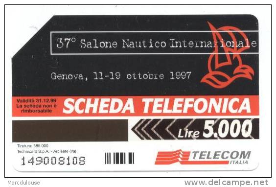 Telecom Italia.La Tecnologia Apre Nuove Rotte. Servizi Radiomarittimi. 37° Salone Nautico Internazionale Genova 1997. - Publiques Figurées Ordinaires