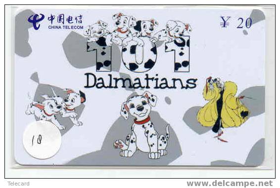 Télécarte Disney China. Phonecard Disney China (18) Dalmatians - Disney