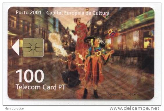 100 Telecom Card PT Comunicaçoes. Porto 2001. Capital Europeia Da Cultura. - Portugal