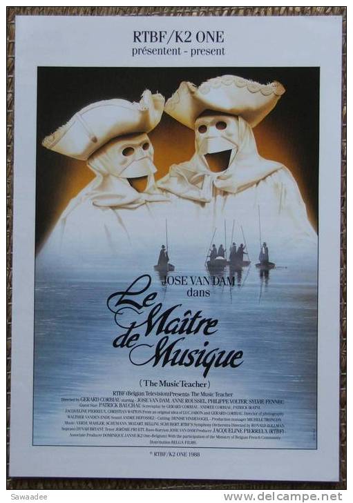 PLAQUETTE - FILM - LE MAITRE DE MUSIQUE - JOSE VAN DAM - MUSIQUE - OPERA - Werbetrailer