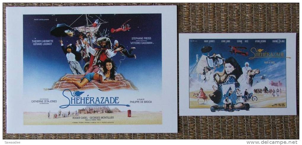 PLAQUETTE - FILM - SHEHERAZADE - PHILIPPE DE BROCA - THIERRY LHERMITTE - GERARD JUGNOT - Publicité Cinématographique