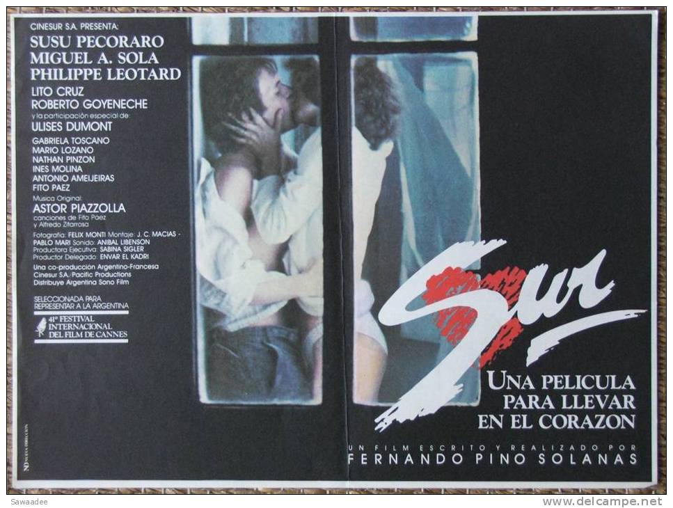 AFFICHETTE - FILM - SUR - FERNANDO PINO SOLANAS - ARGENTINE - Publicité Cinématographique