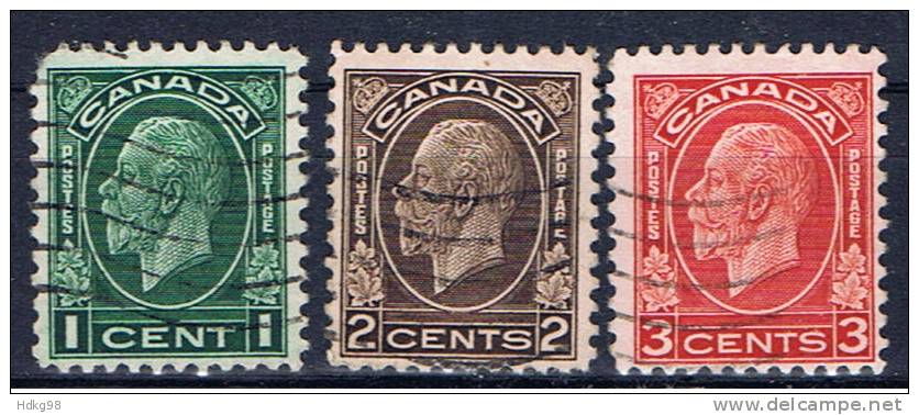 CDN+ Kanada 1932 Mi 162-64 A George V. - Oblitérés