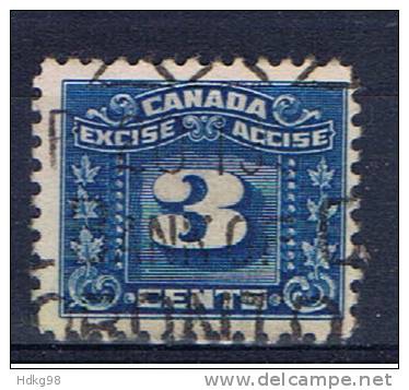 CDN E Kanada 190. Mi 3 C. Excise Accise Stamp - Oblitérés