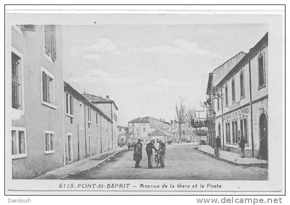 30 / FL/ PONT SAINT ESPRIT, Avenue De La Gare Et La Poste, N° 6118, ANIMEE - Pont-Saint-Esprit