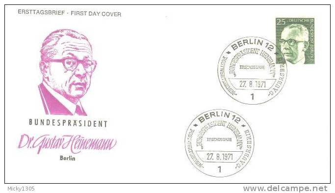 Germany / Berlin - Mi-Nr 393 FDC (q039)- - 1971-1980