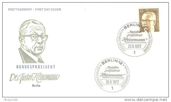 Germany / Berlin - Mi-Nr 427 FDC (q055)- - 1971-1980