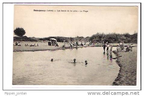 45 BEAUGENCY * Les Bords De La Loire - La Plage  * Belle CPA  Animée - Beaugency