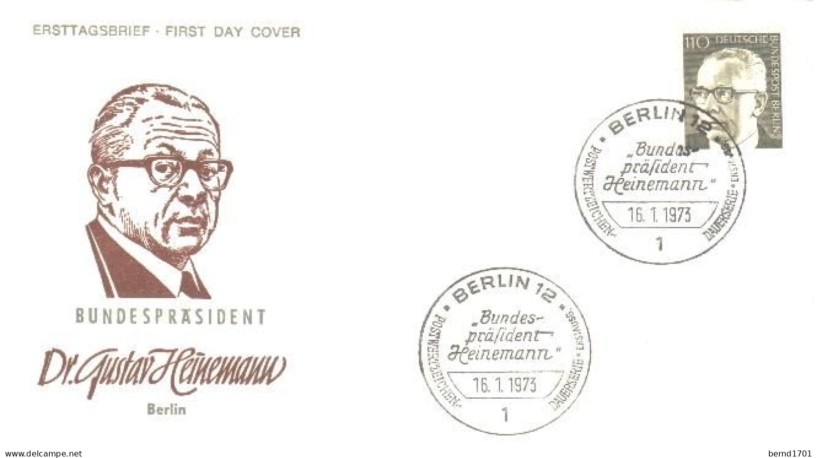 Germany / Berlin - Mi-Nr 428 FDC (q062)- - 1971-1980