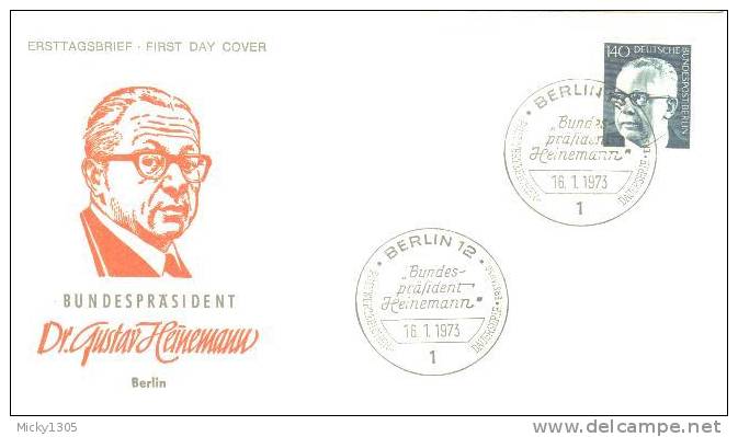 Germany / Berlin - Mi-Nr 430 FDC (q063)- - 1971-1980