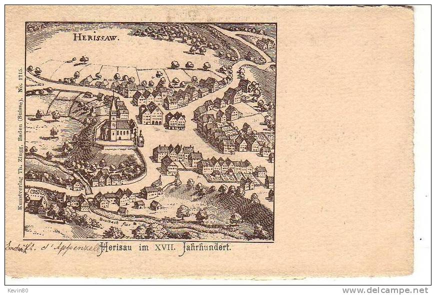 SUISSE Herissaw Herisau Im XVII Jahrhundert - Herisau