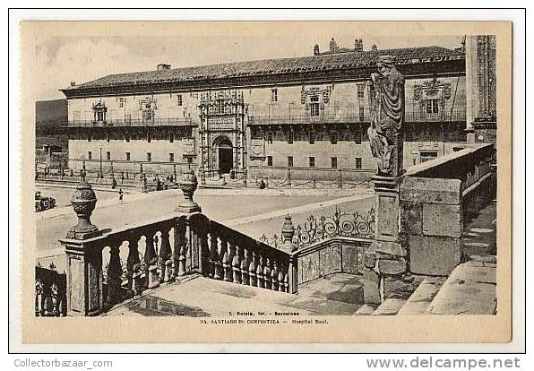 SPAIN ESPAÑA VINTAGE POSTCARD POSTAL Ca1900 Santiago De Compostela - Hospital Real - La Coruña