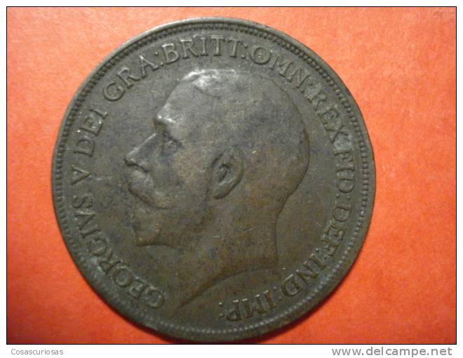 8594 UNITED KINGDOM U.K GRAN BRETAÑA    1 PENNY     AÑO / YEAR   1917    MNB- / VF- - D. 1 Penny