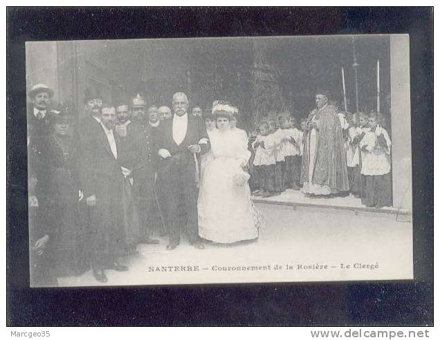 Nanterre Couronnement De La Rosière Le Clergé édit.ossart Animée  Belle Carte - Nanterre