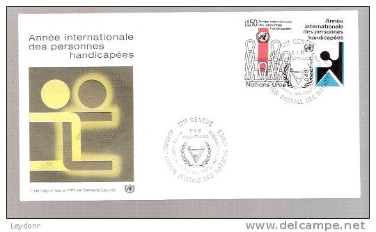 FDC United Nations Geneva - International Year Of The Disabled 1981 - Andere & Zonder Classificatie