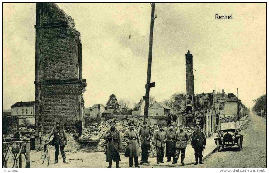 CPA 08 : RETHEL   Carte Allemande Avec Soldats Et Voiture     A VOIR !!!!! - Rethel