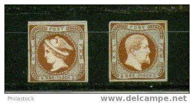 DANEMARK ESSAIS Sur Cartons Journaux ? 1851 1 Ex. Petit Defaut Mais RARES - Proofs & Reprints