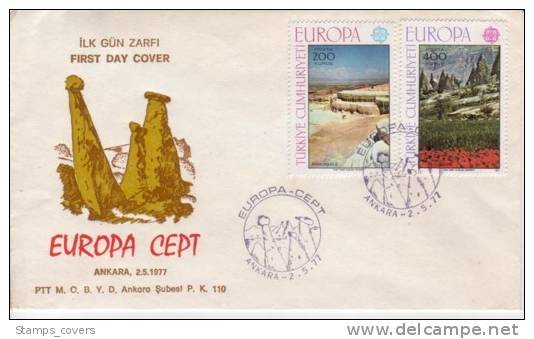 TURKEY FDC MICHEL2415/16 €12.00 EUROPA 1977 - 1977