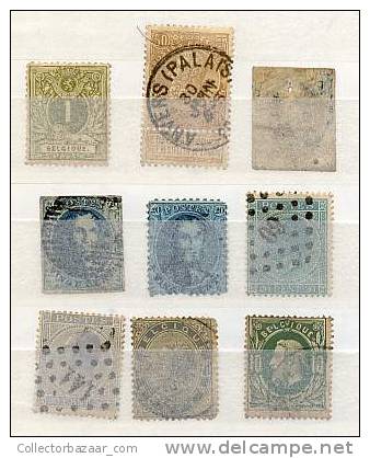 BELGIUM BELGIQUE EARLY CLASSIC SELECTION STAMPS - Colecciones